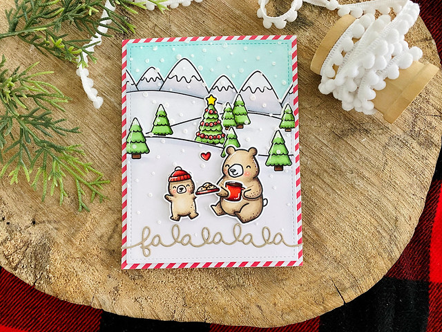 gingerbread and snowy skies (Lawn Fawn inspiration week)