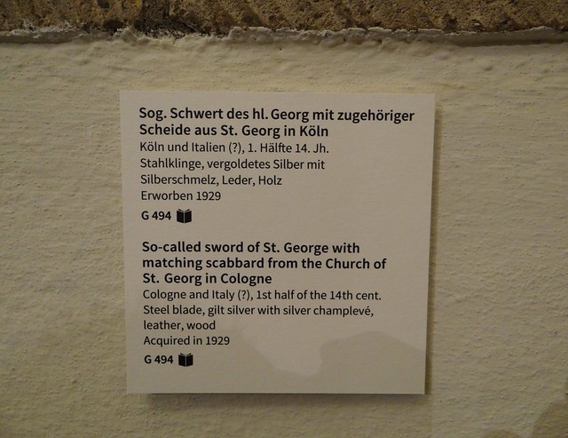 ca. 1300-1350 - 'Sword of St. George', Cologne & Italy (?), St. Georg Kirche, Cologne, Museum Schnütgen, Cologne, Germany