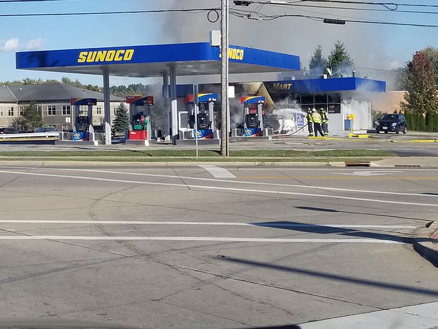 Car fire takes out gas station convenience store