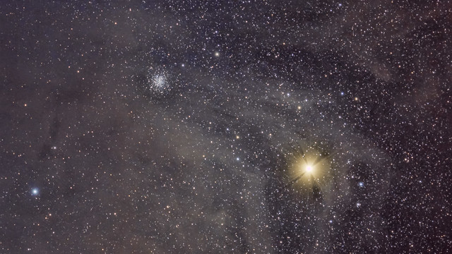 Cúmulo NGC 6144 y Antares
