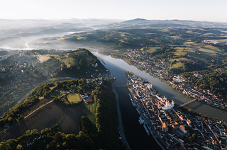 Sunrise over Passau - no drone involved 😉
