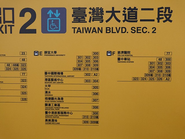 台中捷運市政府站：台灣大道幹線公車（原BRT）轉乘資訊