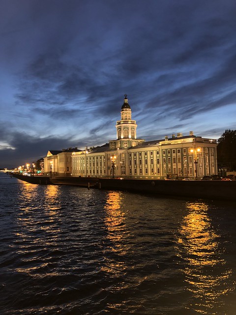 St. Petersburg, the building of the Kunstkamera and the Zoological Museum.
