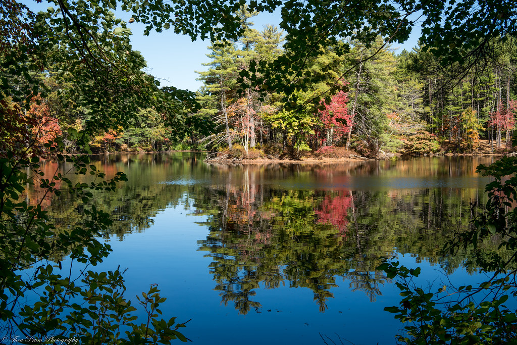 Peak fall foliage and a sublime reflection