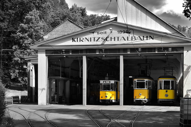 Kirnitzschtalbahn, selectieve kleur.