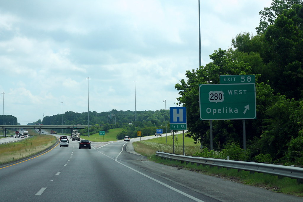I-85 North - Ext 58 - US280 West Opelika