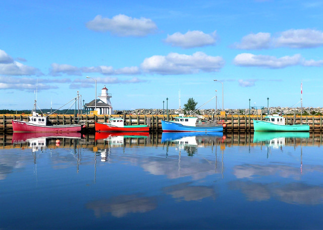 Fishing boats at Port Medway, Nova Scotia