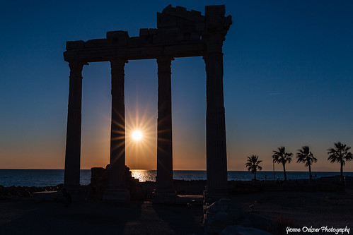 sunset templeofapollo turkey ruins old history sea sky architecture moody antique decay ancient archeology