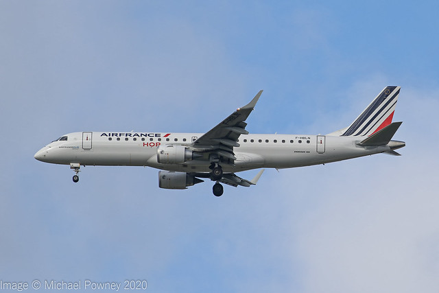 F-HBLN - 2019 build Embraer 190-100AR, on approach to Runway 23R at Manchester