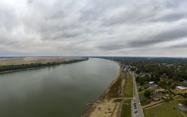 Looking west from Newburgh, Ohio River, Warrick County, Indiana