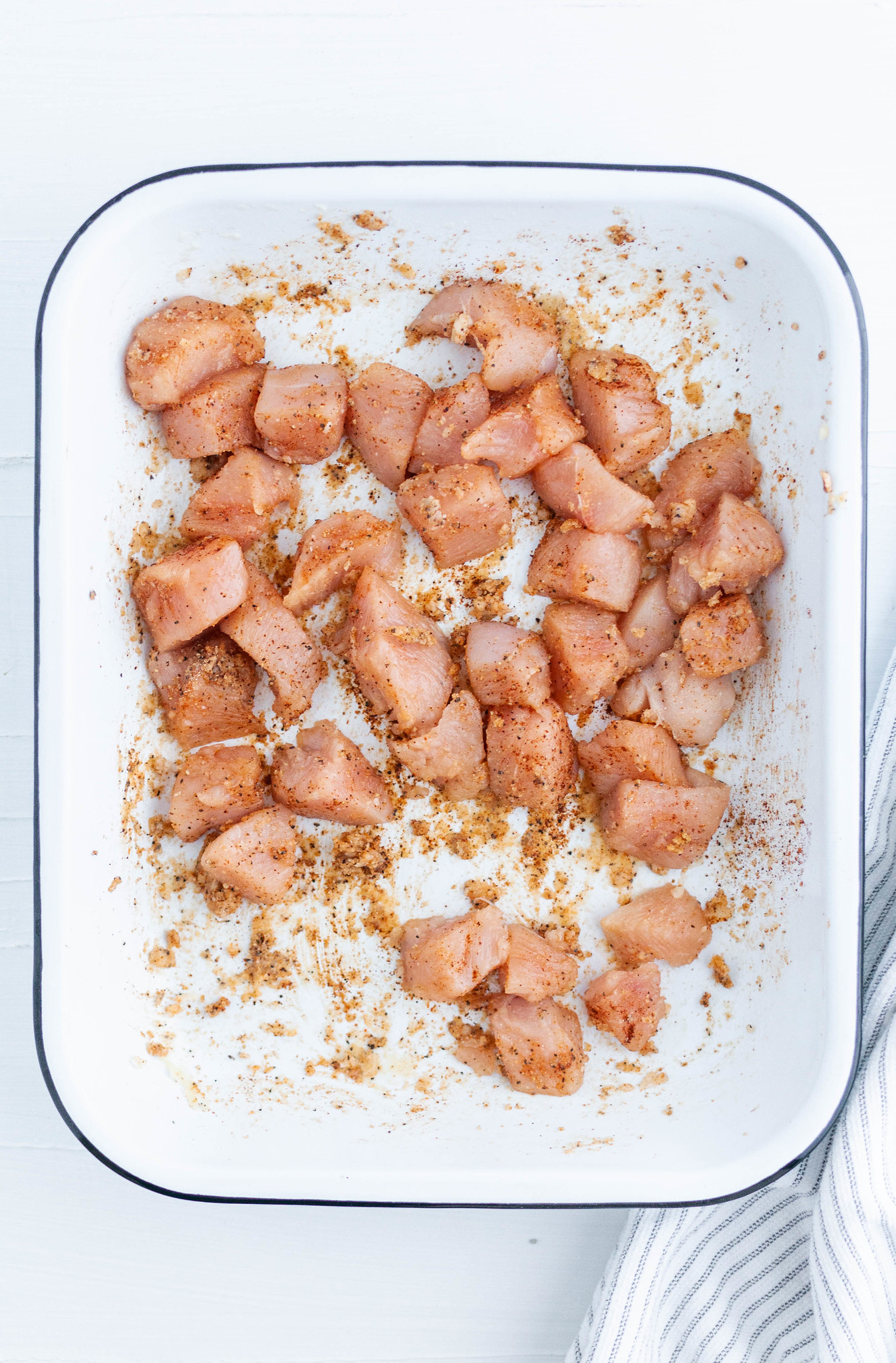 These Easy Baked Chicken Bites are weeknight perfection. Eat them on their own with a side dish or add them to salads, pasta and more.