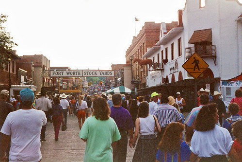 street people festival cityscape texas 1993 event 1990s fortworth businessdistrict