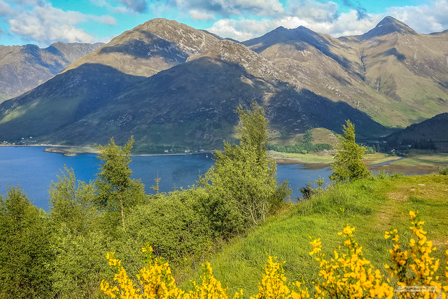 The beauty of Scotland epitomised in this view from Bealach Ratagan of the mountains of Kintail above Loch Duich.