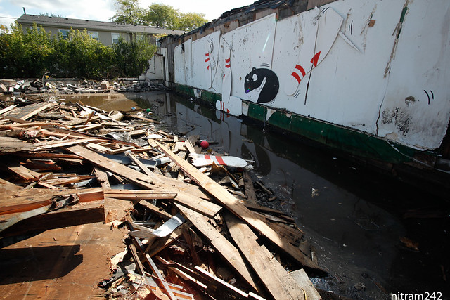 Destroyed Bowling Alley Lanes