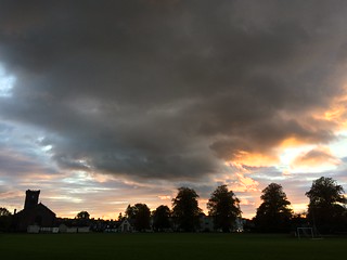 Sunset over Moray park