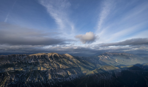 mountains pyrenees spain sky clouds sunset ridge pedraforca cadi