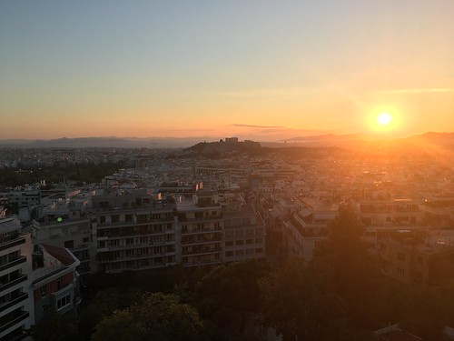 athens greece sunset acropolis twop