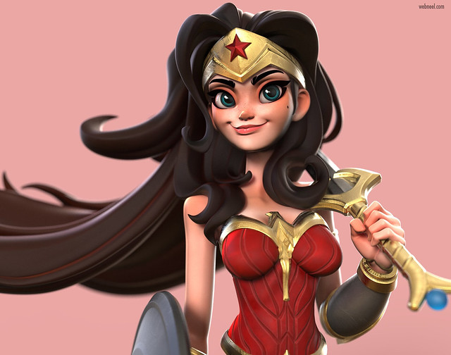 3D Character Design Wonder Woman