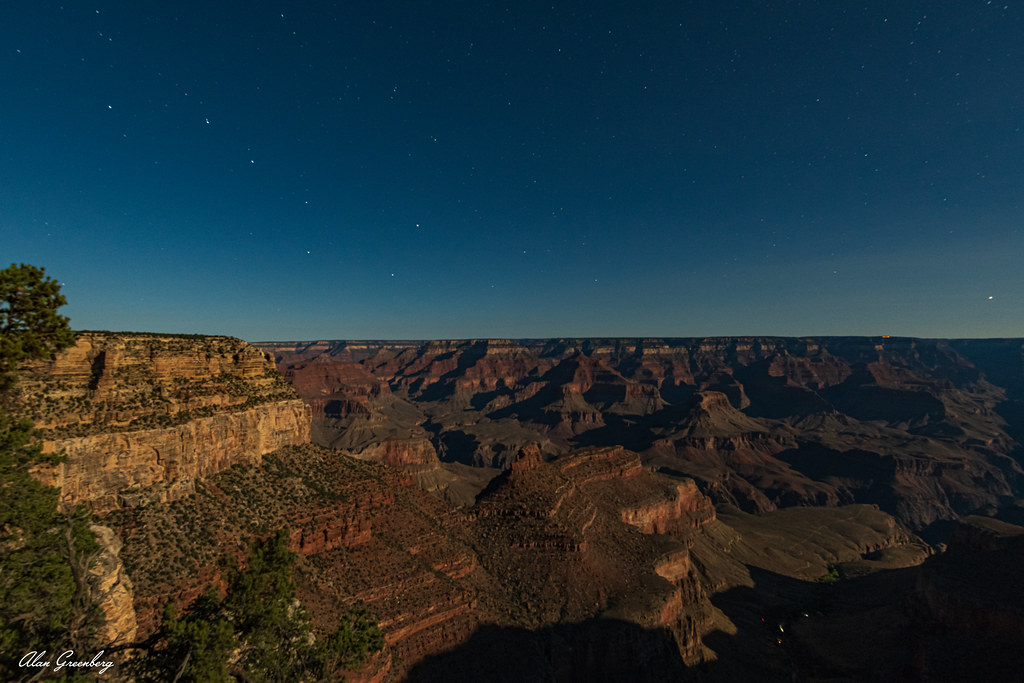 In the light of the full moon, Grand Canyon NP