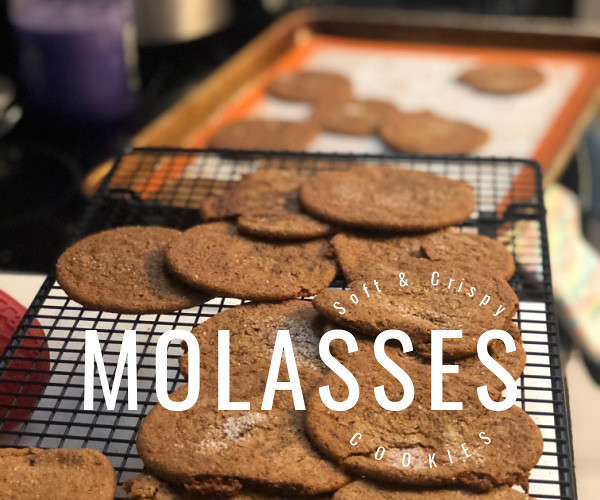 soft and cripsy molasses cookies