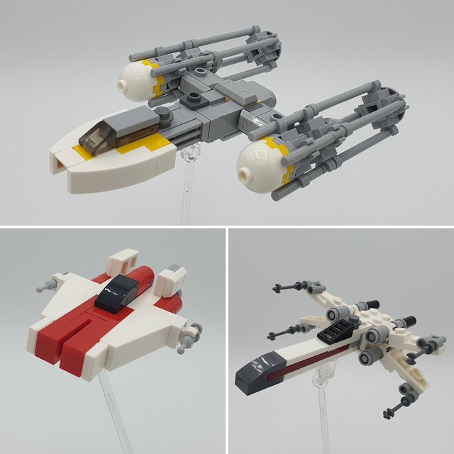 Mini-Scale X-Wing, Y-Wing and A-Wing
