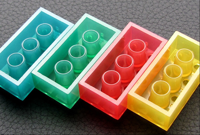 Lego Bayer transish ABCD test bricks