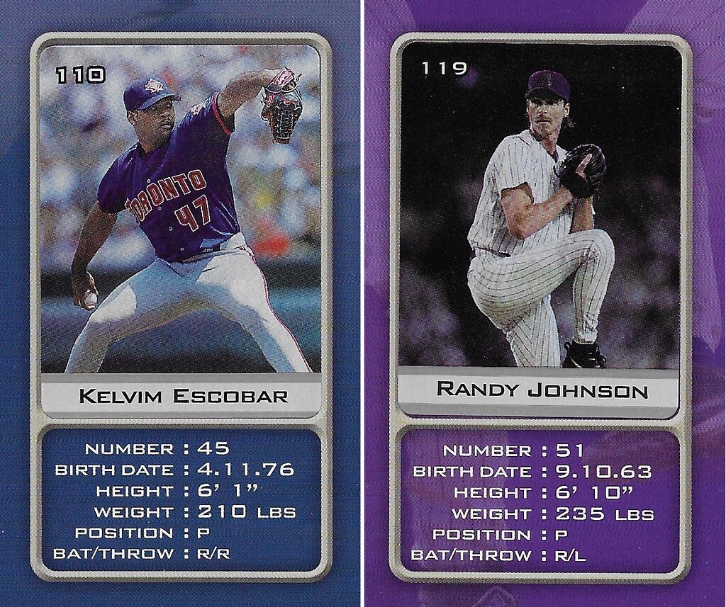 2003 Sports Vault MLB Stickers (Kelvim Escobar-Randy Johnson)