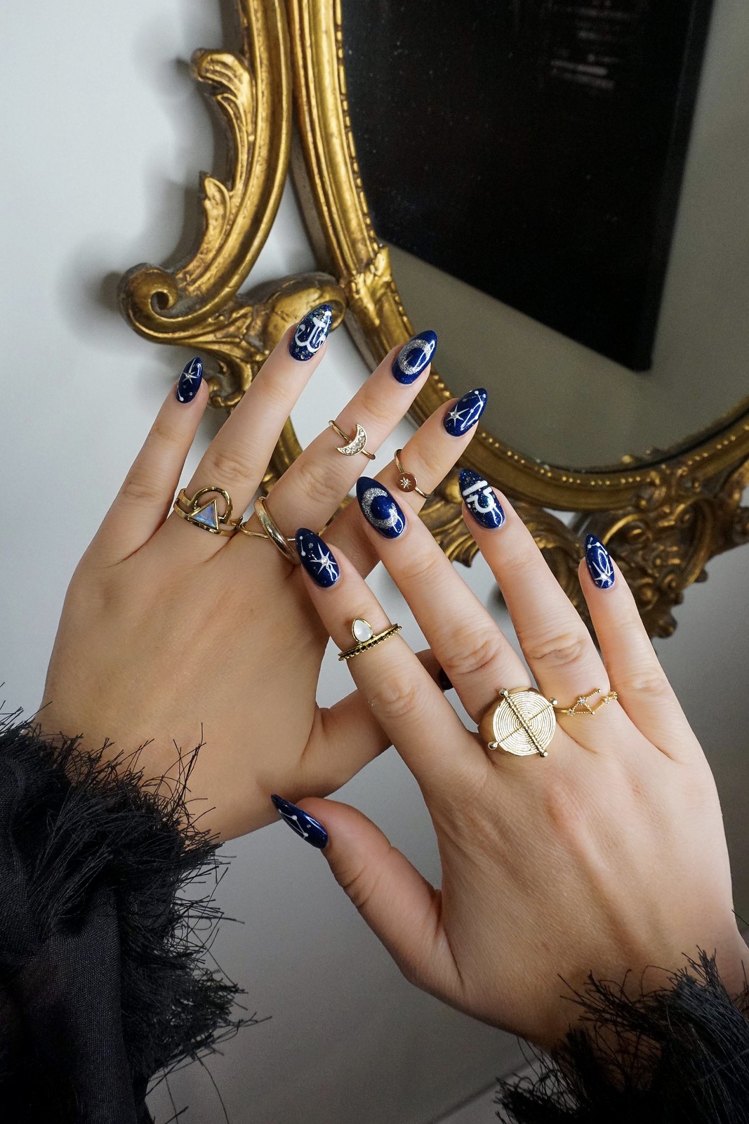 Libra Nails | Zodiac Nails | Celestial Nails | Star Nails | Best Halloween Nails | Trendy Nails | Halloween Nail Art | Acrylic Nails | October Nails | Spooky Nails | Manicure Ideas | Fall Nails 2022 | Halloween Nail Designs | Autumn Nails | Pretty Halloween Nails