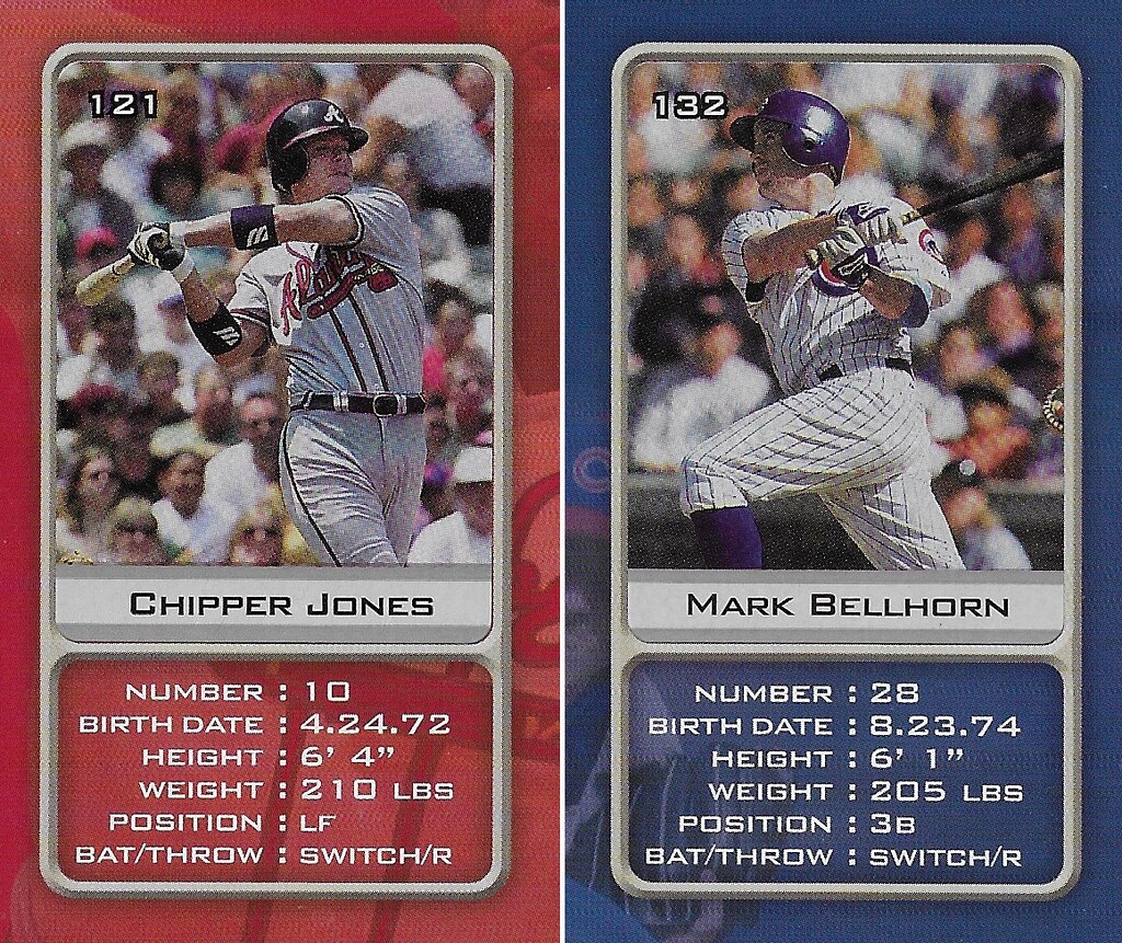 2003 Sports Vault MLB Stickers (Chipper Jones-Mark Bellhorn)