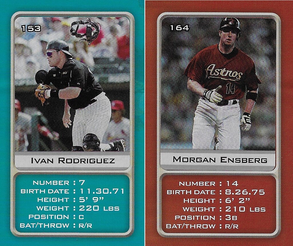 2003 Sports Vault MLB Stickers (Ivan Rodriguez-Morgan Ensberg)