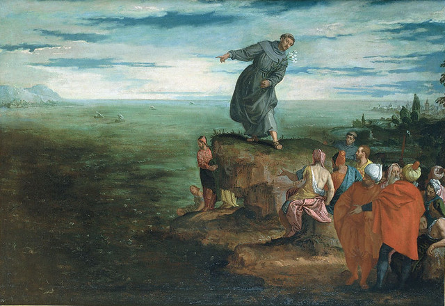 Paolo Veronese, Der hl. Antonius predigt den Fischen  - St. Anthony preaching to the fish – Predica di Sant‘Antonio ai pesci
