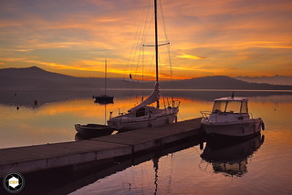 Sunset on the Lake Viverone 03, Biella, Italy