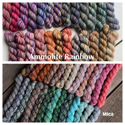 These are the kits in stock for the Ambah X Advent KAL 2020 from Koigu including 25 Demi skeins for a total of 2175 yards!