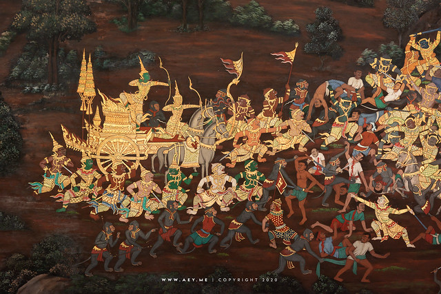 Ramayana Mural Painting, Wat Phra Sri Rattana Satsadaram (Wat Phra Kaew), Grand Palace