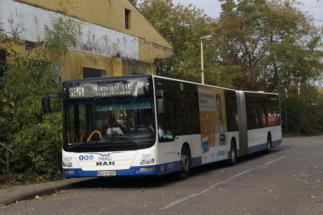 MAN NG323 Lion´s City GL NIAG 5807 met kenteken WES-O 5807 in Emmerich am Rhein 18-10-2020