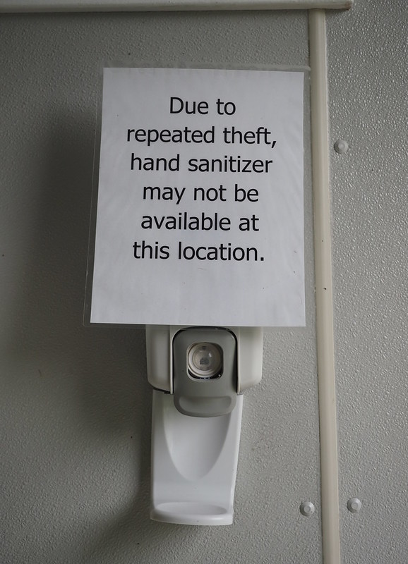 Hand Sanitizer Theft: The pandemic sure has made people crazy!