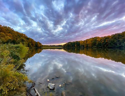 sunset reflection clouds virginia dusk fairfax light nature landscape outdoors double explored