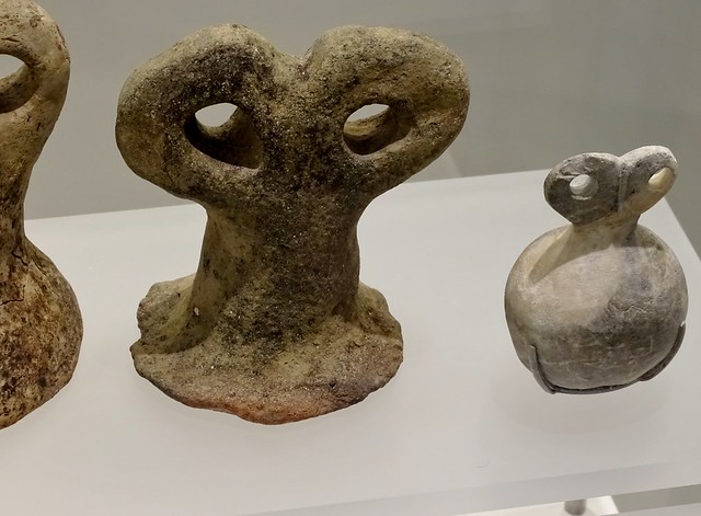 Ceramic and calcite eye idols (Tepe Gawra, ca. 4300 BCE)