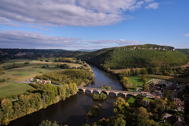 Dordogne River : Panorama from Castelnaud : France