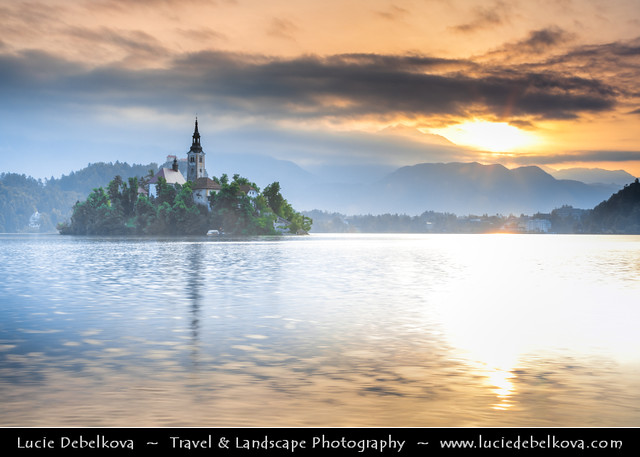Slovenia - Julian Alps - Iconic Lake Bled at Sunrise