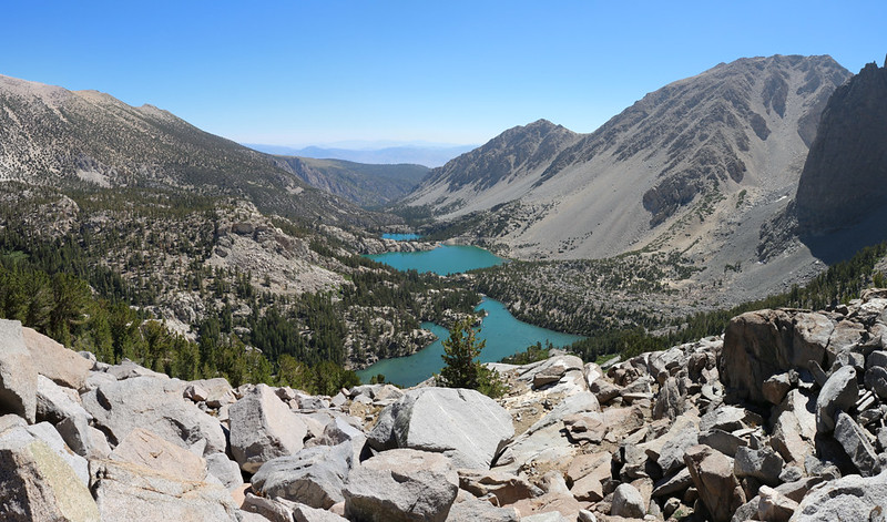 First, Second, and Third Lakes from the Palisade Glacier Trail