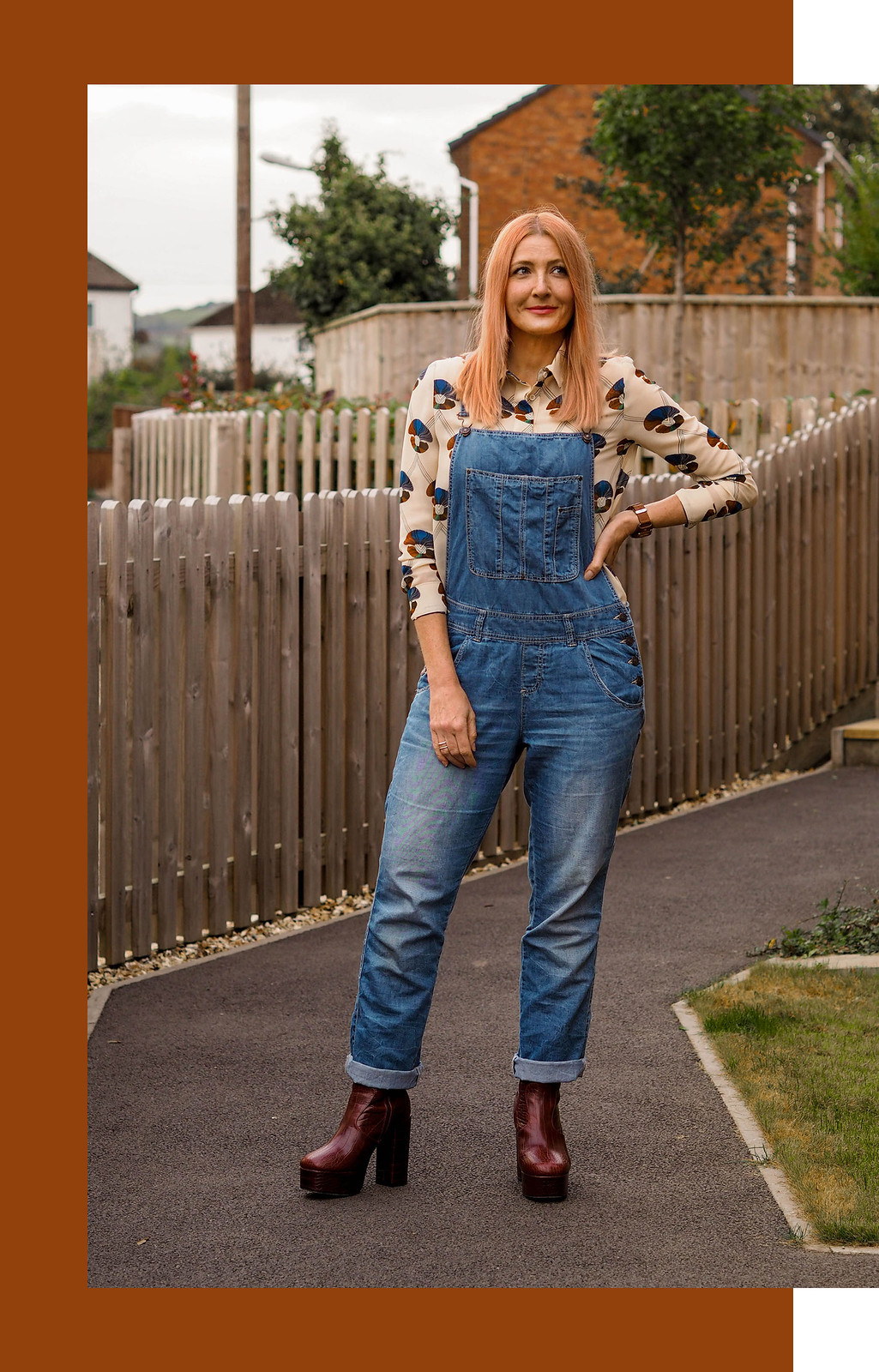 Ways to Style Dungarees: With 70s Style Shirt, Boots and Hair | Not Dressed As Lamb, Style Over 40