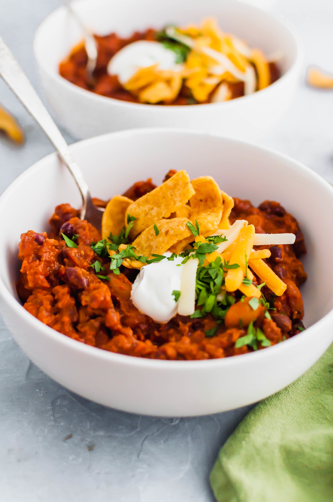 Chili season is upon us and this Chipotle Chili is my favorite. It's the perfect amount of hearty, smoky and spicy all in one bowl.