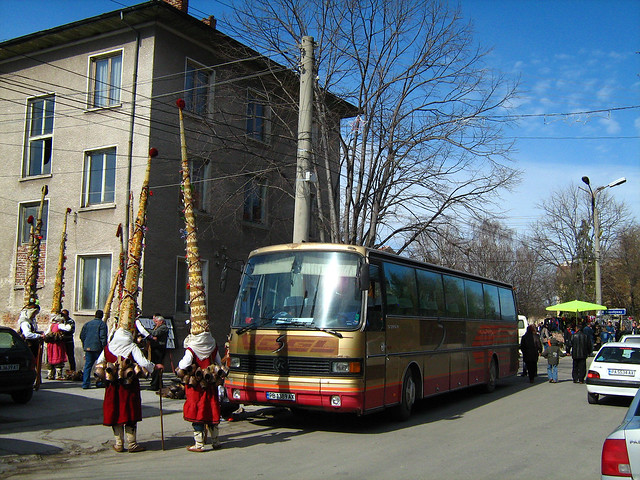 Setra S215H Bus und Kukeri Kalugerowo Bulgarien Автобус Сетра С215Х и Кукери Калугерово 2008 г.