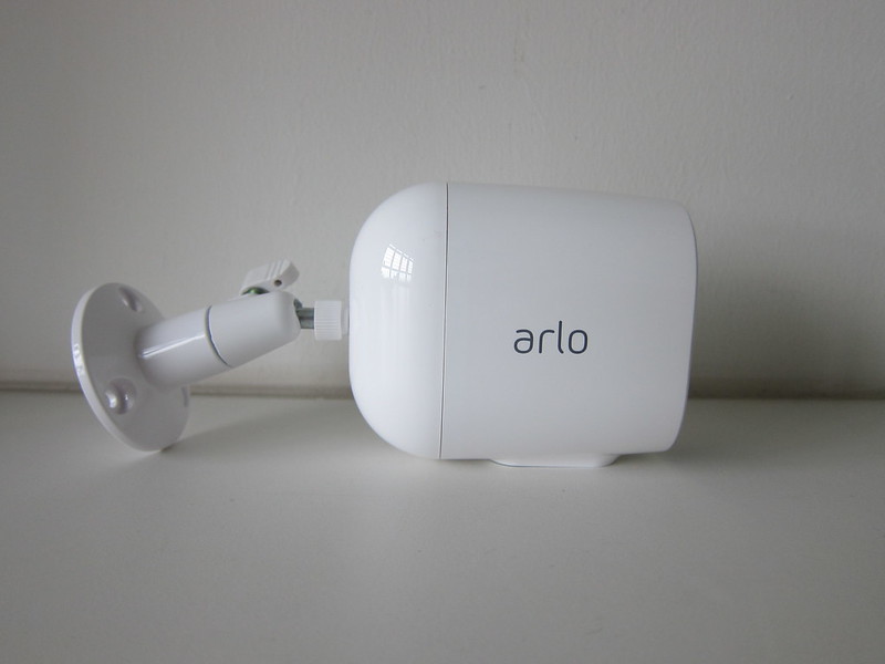 Arlo Essential Spotlight Camera - With Wall Mount - Standing