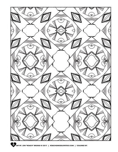 Mandala and Pattern Art Coloring Page