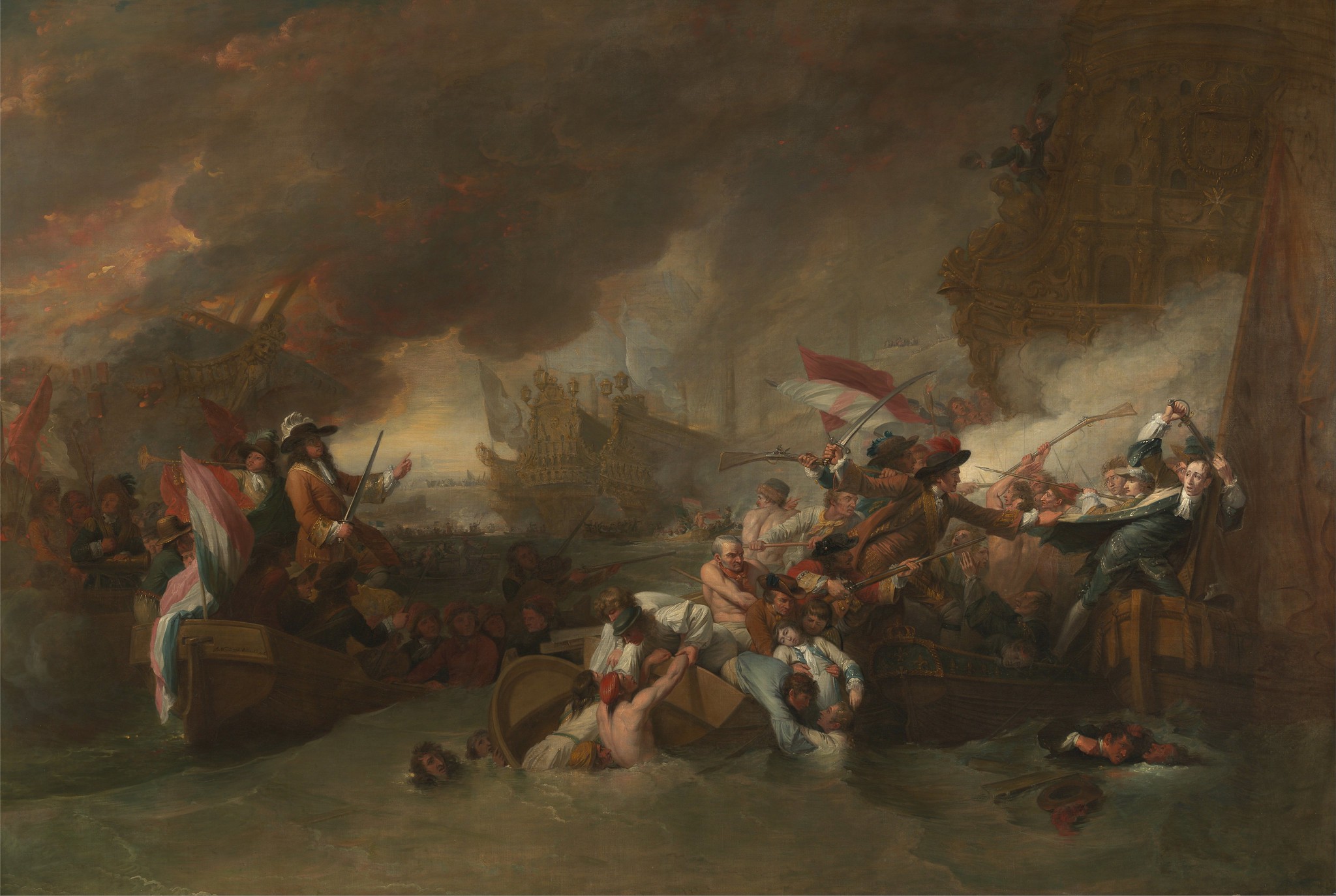 Benjamin West (1738-1820) - The Battle of La Hogue (1778)