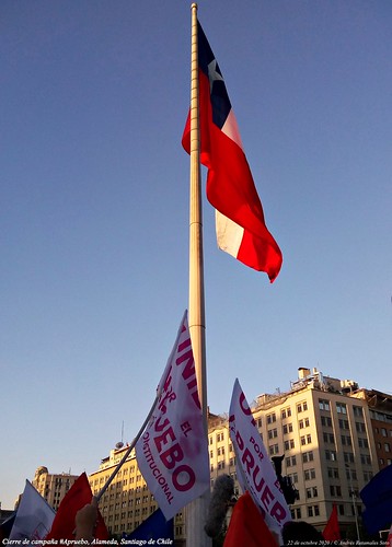 Cierre de campaña #Apruebo, Alameda, Santiago de Chile, 22 octubre 2020.