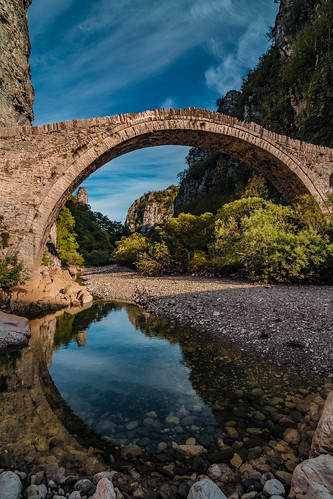 old bridge stone rocks rock water reflection reflections greece europe travel canon 6d tokina 1628mm view october autumn 2020