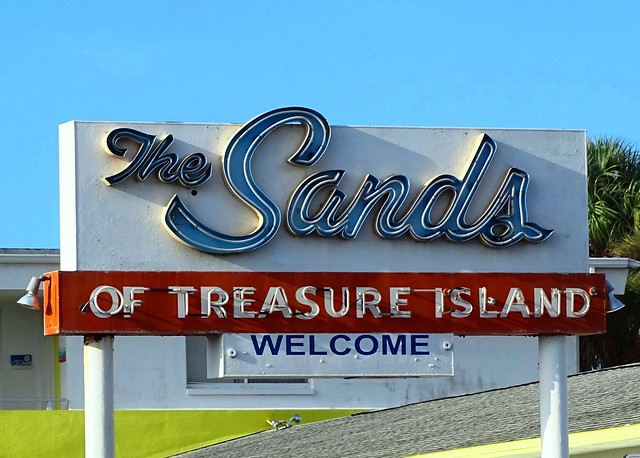 FL, Treasure Island-The Sands Neon Sign
